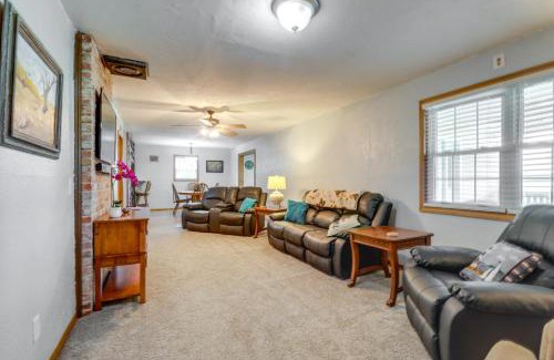Newkirk House | Charming Kaw Lake Country Home with Game Room!