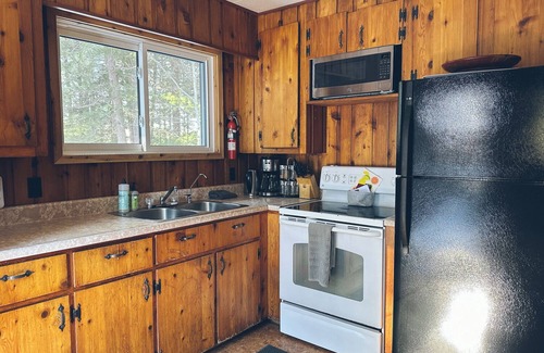 Dwight Cottage | Charming lakefront cottage with private dock, stunning sunsets & cozy wood stove