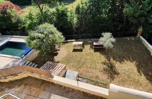 Saint-Jean-de-Bueges Apartment | Charming studio classified ** stone vaults, swimming pool, for 2 to 5 people