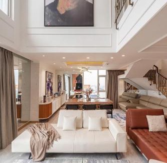 Thu Thiem Apartment | Charming white Saigon Penthouse 4 bed 4 bath