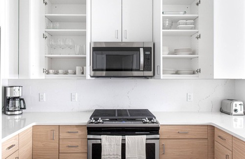 Newtonville Apartment | Chic 1BR w/Gym, W/D, Steps from Newtonville Train by Blueground