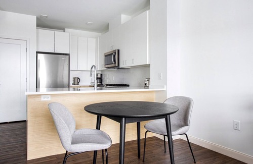 Newtonville Apartment | Chic 1BR w/Gym, W/D, Steps from Newtonville Train by Blueground
