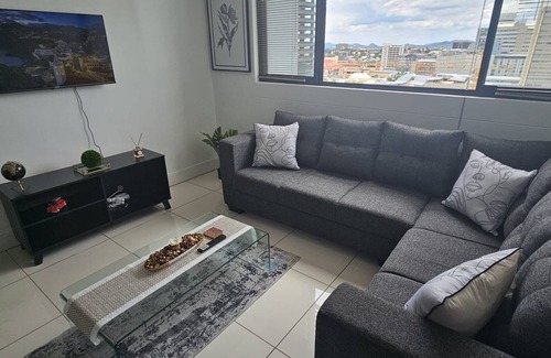 Windhoek Apartment | Chic 2-bedroom apartment with WiFi, gym in awesome central Windhoek.