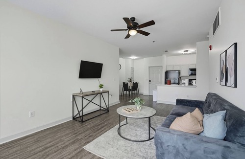 University District Apartment | Chic 2BR/2BA with Gym and Rooftop Access