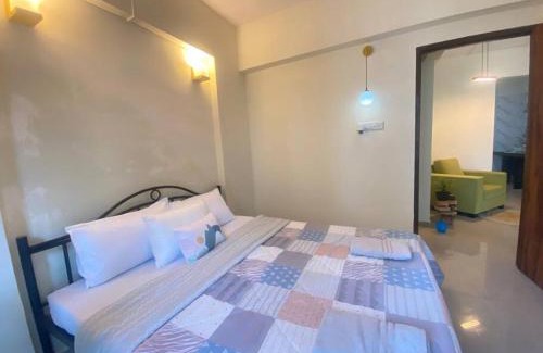 Navi Mumbai Apartment | Classy bohemian Blue Door Home near Atal Setu Ulwe