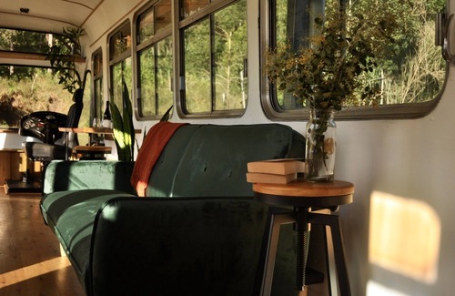 Coffee Camp Cabin | Coffee Grounds - The Bus