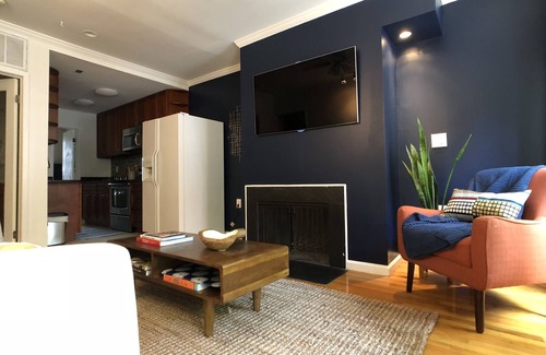 Mount Vernon Apartment | Condo w/Classic Touches Steps fr Washington Monument -Wifi Parking & Fireplace