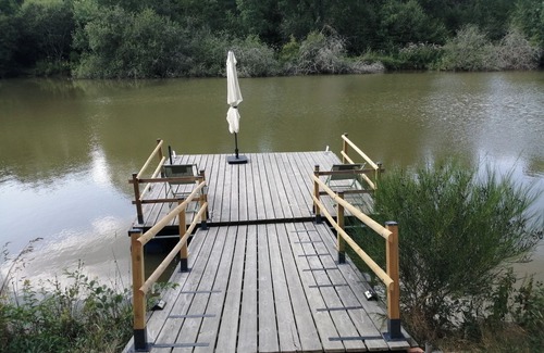 Saint-Yan Ski Chalet | Contemporary yurt on the edge of a pond (fishing) ALL NEW