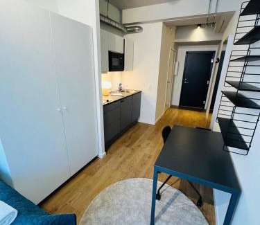 København NV Apartment | Copenhagen Studio with Double Bed and Kitchen