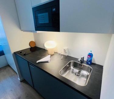 København NV Apartment | Copenhagen Studio with Double Bed and Kitchen
