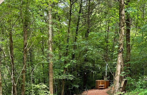 Chestnut Mound RV Rental | Cordell Cove GLAMPING with PRIVATE HOT TUB!