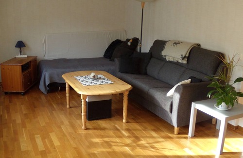 Umea House | Cosy guest room with private guest bathroom