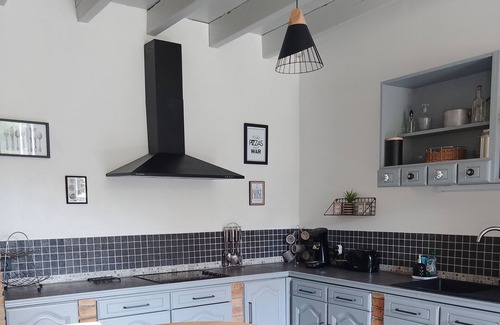 Rom Cottage | Cottage 'Gites De La Roche Elie Chez Leonie' with Shared Pool, Private Terrace and Wi-Fi