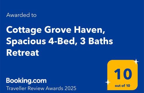 Cottage Grove House | Cottage Grove Haven, Spacious 4-Bed, 3 Baths Retreat