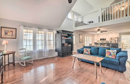 New Concord House | Country-Chic Home w/Fire Pit, Steps to Lake!
