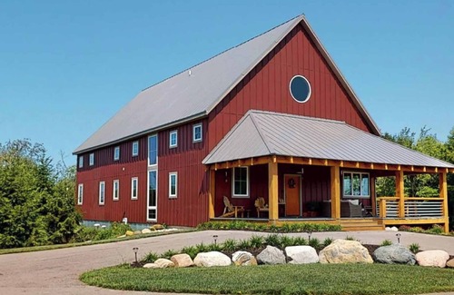 Hudsonville House | Countryside Timber Frame Barn Home by weliveinabarn.com