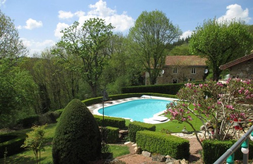 Arfeuilles Cottage | Cozy Cottage with Pool, Fireplace, and Scenic Mountain Views