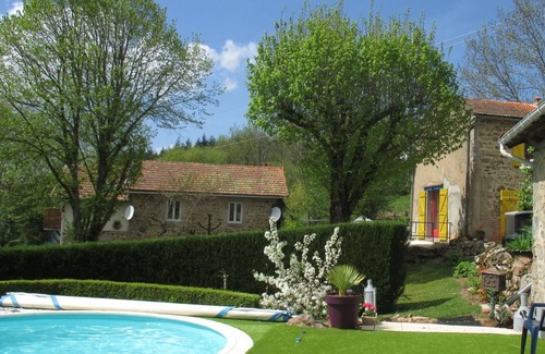 Arfeuilles Cottage | Cozy Cottage with Pool, Fireplace, and Scenic Mountain Views