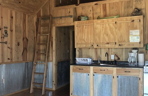 Perkinston Cabin | Cozy Creekside Scarlet Cabin on the Creek with 2 beautiful sandbars