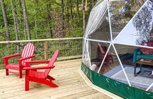 Wallkill House | Cozy Geo-Dome with AC on Private Wilderness Reserve in the Gunks