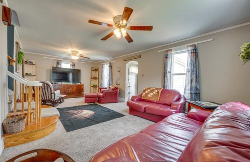 Dyersville House | Cozy Iowa Getaway with Patio and Fenced-In Yard!