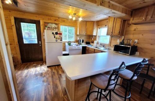 Bitely House | Cozy Lakeside Log Cabin with Kayaks & Arcade Access near Trails in Bitely, Michigan