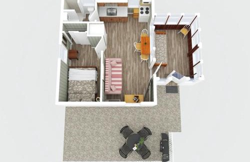 Newaygo Apartment | Cozy pet-friendly cabin with dock, firepit, bikes, BBQ