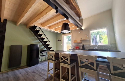 Rochetrejoux Cottage | Cozy Studio with Mezzanine, Private Courtyard, Wifi, Near Owners' Home in Renovated Barn