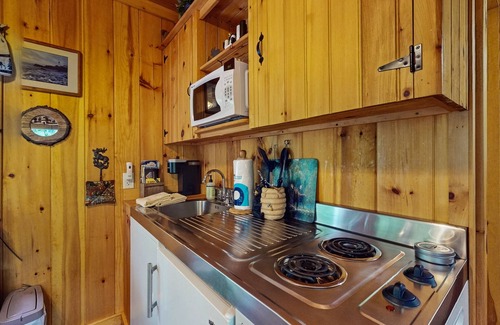 Naples Cabin | Cozy wooded cabin with lake access, firepit & kitchenette