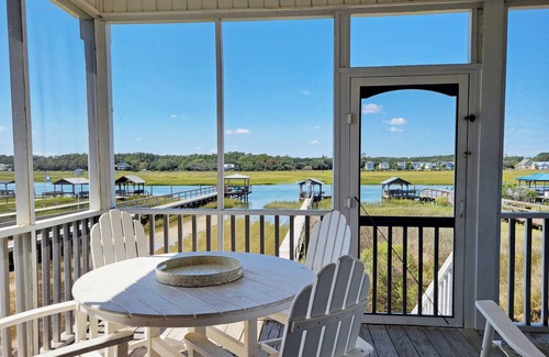 Pawleys Island House | Creek Front Beach House, Easy Walk to Beach, 3 Screened Porches, Deep Water Dock