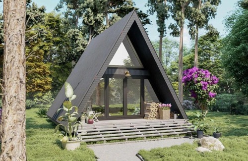 Oakwood House | Creekside Luxe A-Frame Tiny Cabin 3