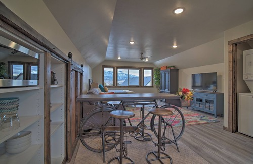Cedar City Apartment | Custom Studio Apartment with Mountain Views and Garage Parking!