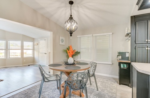 Garden City House | Deck & Pool Access: Myrtle Beach Getaway