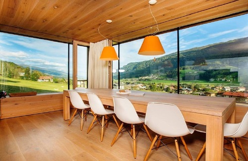 Bramberg am Wildkogel Ski Chalet | Delicious dining with a view of Hohe Tauern National Park,close to the ski lift