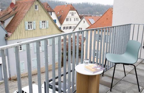 Schwaebisch Hall Apartment | Design-Apartment 2025 mit Balkon oder Terrasse und City View 250m zum Marktplatz KfW55