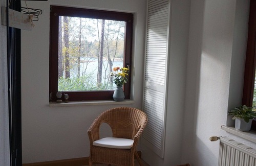 Waldsieversdorf House | Detached vacation home (4+1 pers.): Fireplace*jetty*terrace*forest*lake access*fenced