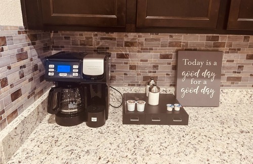 Lorena House | Divine Stays Waco with king Bed Suite & Coffee station