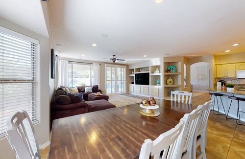 Chandler House | Dog-friendly home with private pool, grill, firepit, pool spa, & enclosed yard