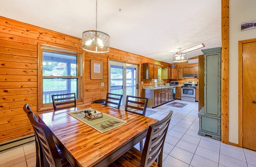 McHenry Cabin | Dog-friendly home with private pond, wraparound porch & fireplaces