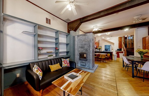 McDowell House | Dog-friendly, riverfront home with games galore, pool, & mountain view