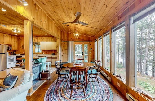 Palermo Cottage | Dog-friendy lakefront cottage w/gas fireplace, firepit, dock, grill, & 3 kayaks