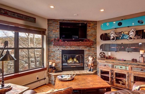 Historic District Condo | Downtown Breck Overlooking the River-Mountain Chic