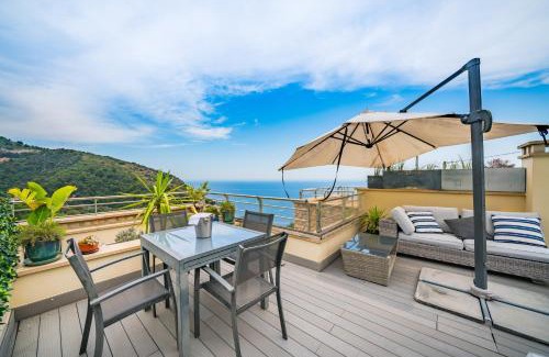 Eze Apartment | Duplex - Terrasse vue mer & Jacuzzi - Parking - DU