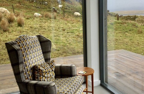 Skinidin House | Eco and back friendly modern house, amazing views from all rooms, by Dunvegan
