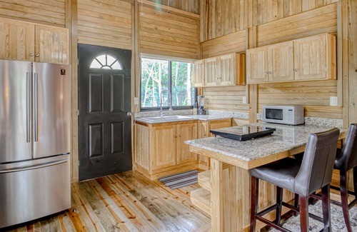 Tulum Cabin | Eco-luxe jungle cabin with furnished patio, lanai, partial AC, & on-site cafe