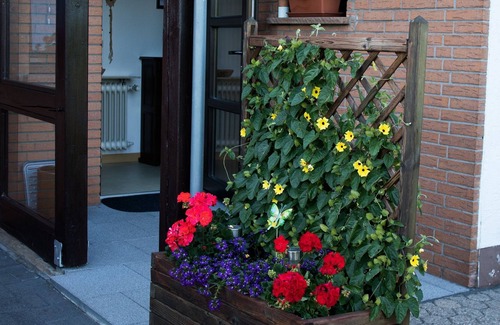 Bad Muenstereifel Apartment | Eifelhaus Helga Wald & Wiese in front of the door