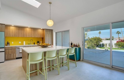 Palm Desert Apartment | El Paseo: Mid-Century Modern, Heated Pool, Firepit
