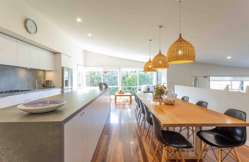 St. Andrews Beach House | Elandra by Ready Set Stay - Outdoor solar heated pool, WIFI, BBQ, linen