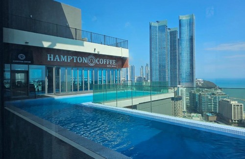 Haeundae Apartment | Elbon 토리#해운대 중심부#투룸신축#트윈베드#인피니트풀#넷플