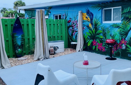 Port Canaveral Apartment | Elegant Beach Studio - rocket launch view, private patio, hammocks